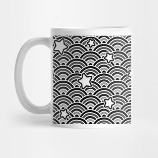 Seigaiha Waves and Stars Mug